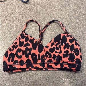 Fleo Orange and Black Leopard Print Bra
